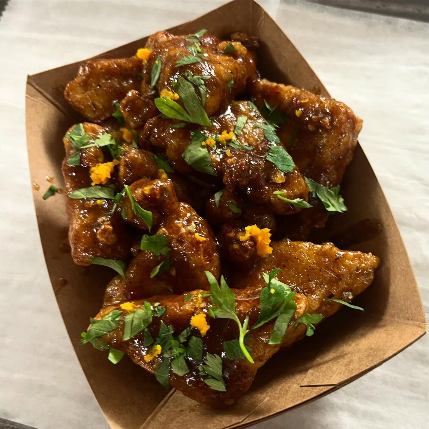 Glazed tofu with sauce